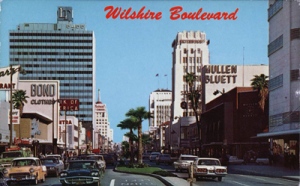 Looking West along Wilshire Blvd. Source: YesterdayLA.com.
